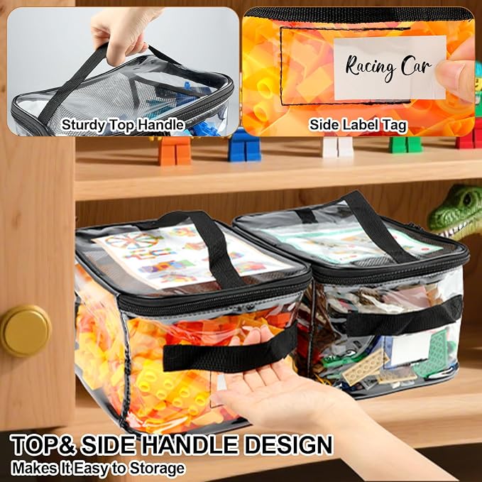 8 Pack Clear Toy Storage Bag - Image 3