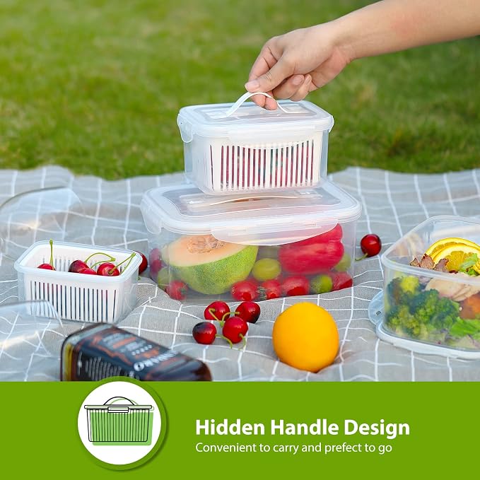 LUXEAR Larger Fruit Vegetable Produce Storage Saver Containers - Image 6