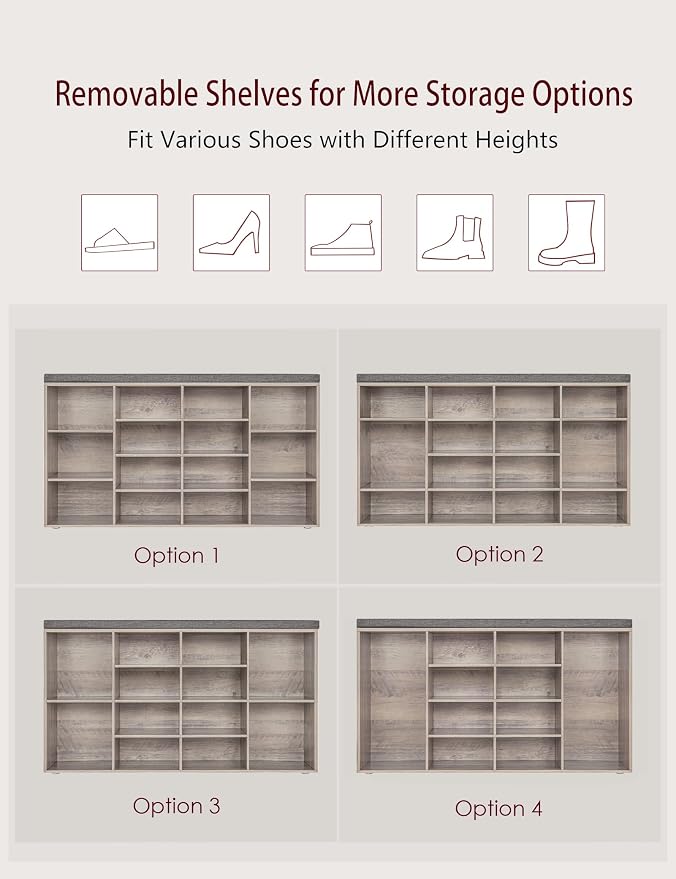DINZI LVJ Shoe Storage Bench - Image 5