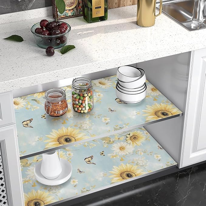 Shelf Liner for Kitchen Cabinets Non Adhesive Drawer Liner, Cabinet Liner for - Image 8
