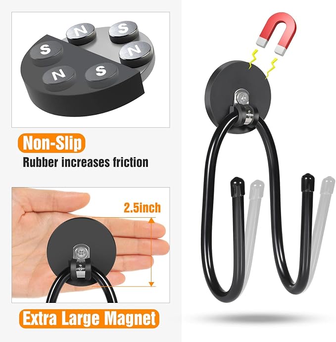 Strong Magnetic Hooks，Heavy Duty Storage Straps Tool Organizer - Image 3