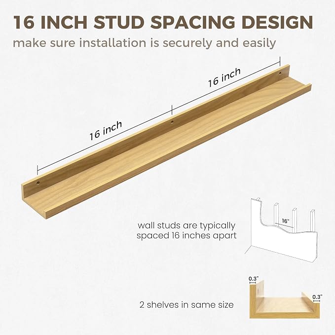 Axeman Oak Floating Shelves - Image 4