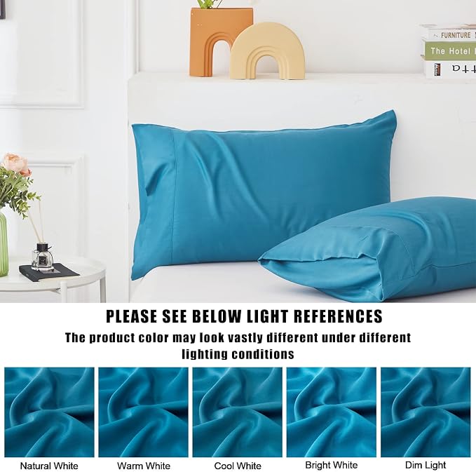 Pillow Cases Standard Size 2 Pack, Bamboo Rayon Cooling Pillowcases - Image 7
