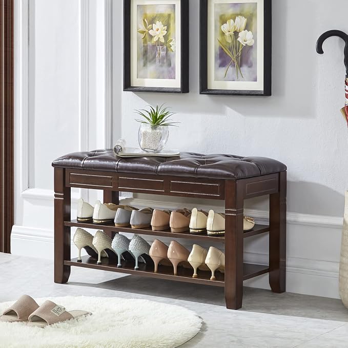 LEILISI Shoe Bench, Storage Rack Organizer - Image 4
