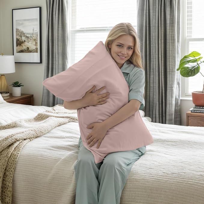 TELUS Pillow Cases King Size 2 Pack, Bamboo Rayon & Lyocell Pillowcase - Image 2