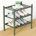 Smiry Bamboo Shoe Rack for Closet, 3 Tier Small Wooden Stackable Shoe Organizer by Smiry