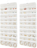80 Pockets Hanging Jewelry Organizer, Double-Sided White Closet Jewelry Holder by Unknown