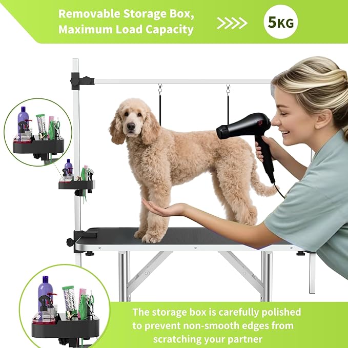 46" Large Dog Grooming Table, Non-Slip Tabletop - Image 6