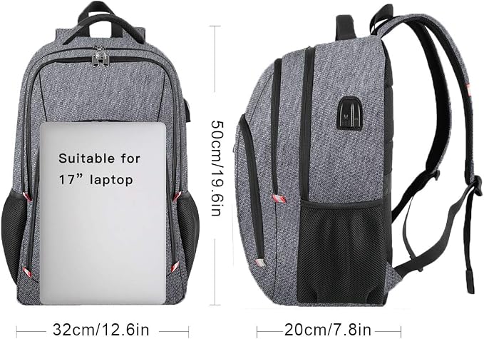 Della Gao Laptop Backpack for Men, Large Anti-Theft Business Travel Backpack - Image 5