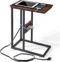 VECELO C Shaped End Side Table by VECELO