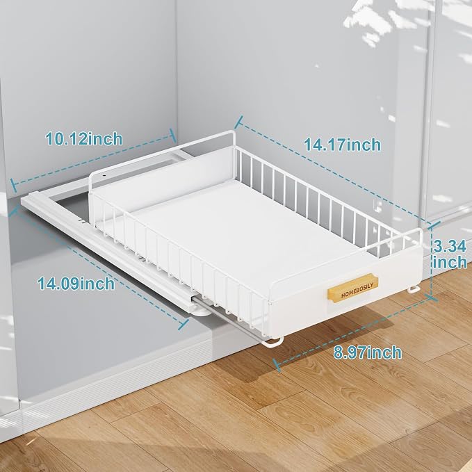 Under Sink Organizer, Kitchen Pull Out Cabinet Organizer, Mute Slide Out Metal - Image 6