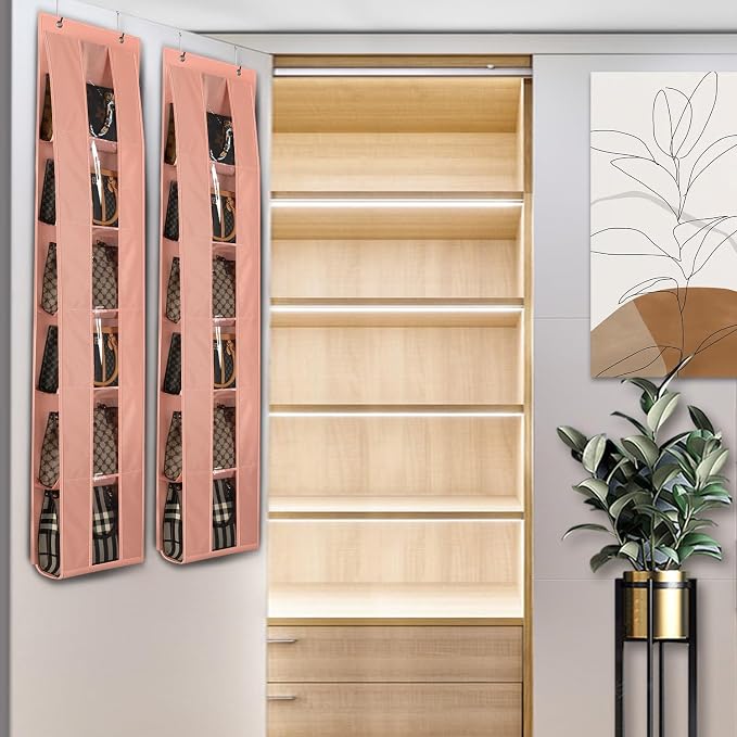 Lirex Over The Door Organizer, 2 Pack Handbag Storage - Image 6