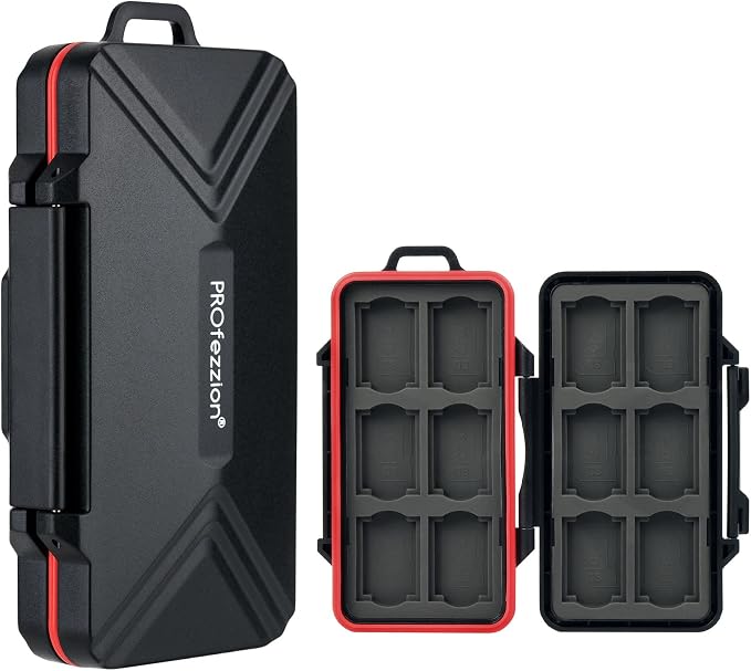 PROfezzion 24 Slots SD Card Holder, Water-Resistant & Anti Shock Designed by PROfezzion