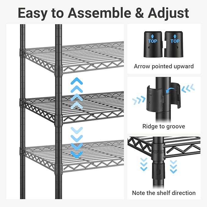 VIPEK V4C Heavy Duty Adjustable Clothing Rack, 57.9" L x 17.3" W x 76.4" H - Image 8