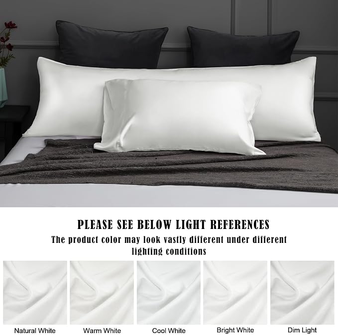 TELUS Pillow Cases Standard Size 2 Pack, Bamboo Rayon & Lyocell Pillowcase - Image 8