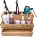 Hair Tool Organizer- Bamboo, Blow Dryer Holder, Bathroom Countertop, Vanity by HarzenBrothers