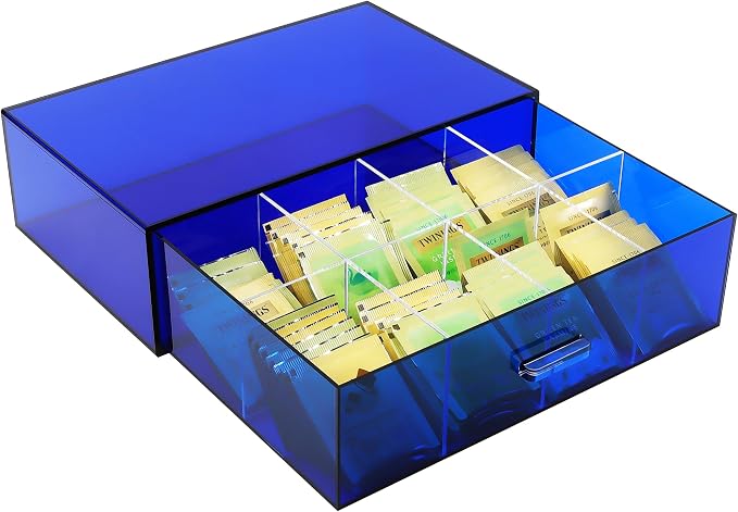 Acrylic Tea Bag Organizer and Storage Box Stackable Tea Bag Holder by HappyDino