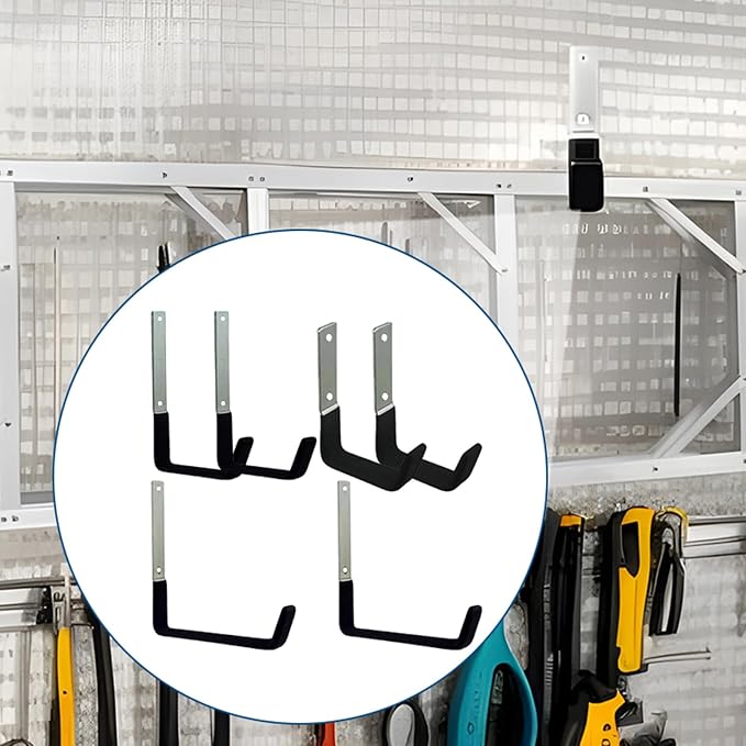 Garage Hangers, 6-Piece Space-Saving Organizer Rack - Image 3