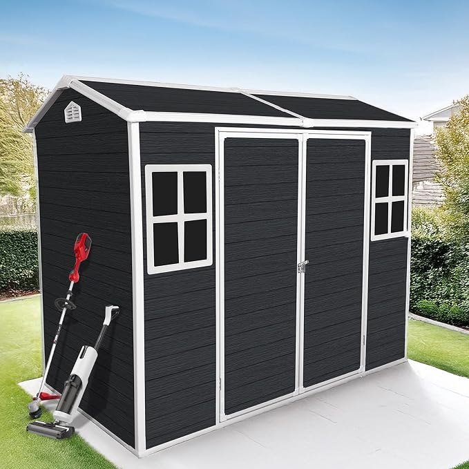 8x4ft Resin Outdoor Storage Shed by Zolyndo