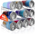 Large Compartment Water Bottle Organizer Rack, 3 Pack Stackable Tumbler Storage by Amoot