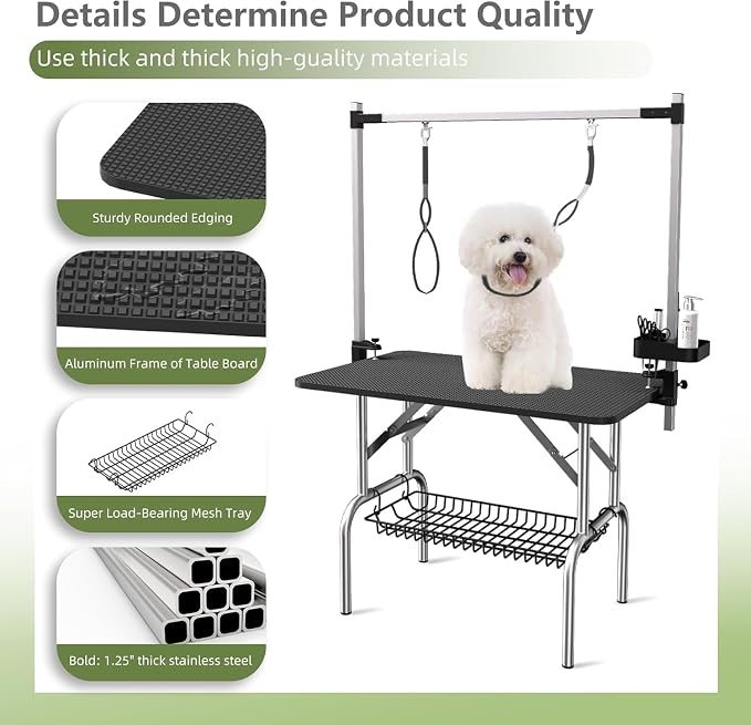 VFK 36" Dog Grooming Table, Foldable Pet Grooming Table - Image 4