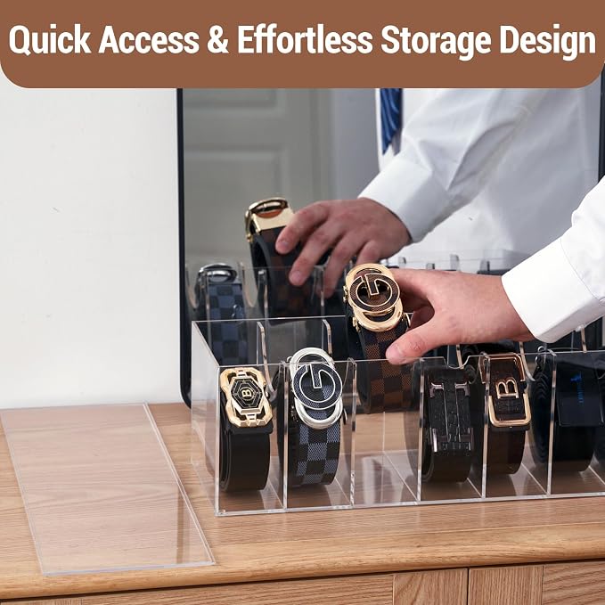 Acrylic Belt Organizer for Closet - Image 2