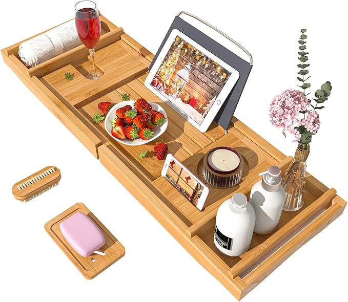 Bath Caddy Tray for Bathtub by Bamfan