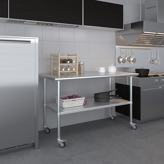 AmGood 60" Long x 30" Deep Stainless Steel Table - Image 9