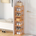 Bamboo Free Standing Shoe Rack Shelf Multi Tier Tall Wooden Stackable Shoes by MHXWSXPN