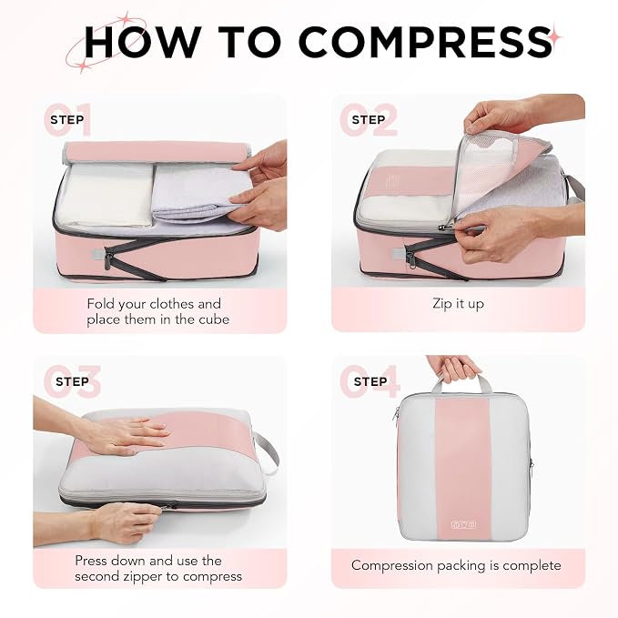 10 Set Compression Packing Cubes - Image 3