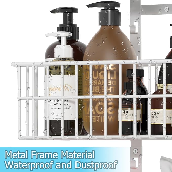 Adjustable Over The Door Organizer, Metal Hanging Door Organizer - Image 7