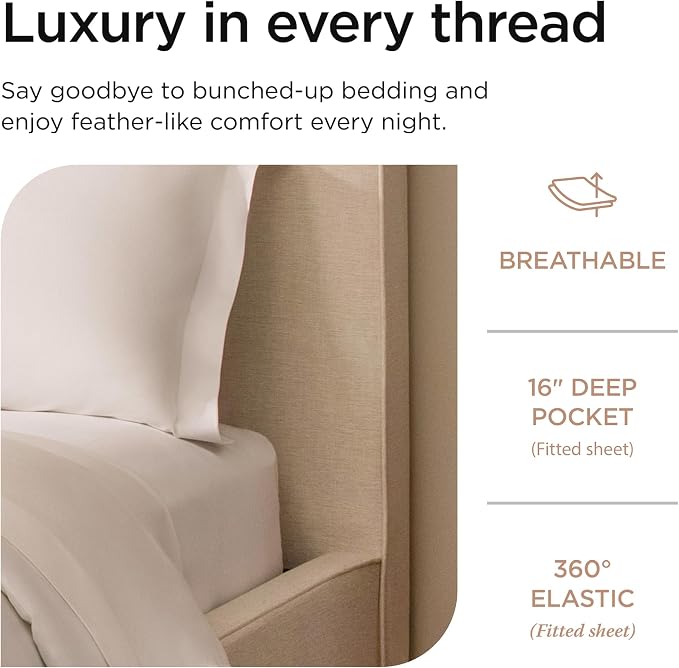 Threadmill Twin XL Sheet Sets | 656 Thread Count Supima Cotton Sheets - Image 5