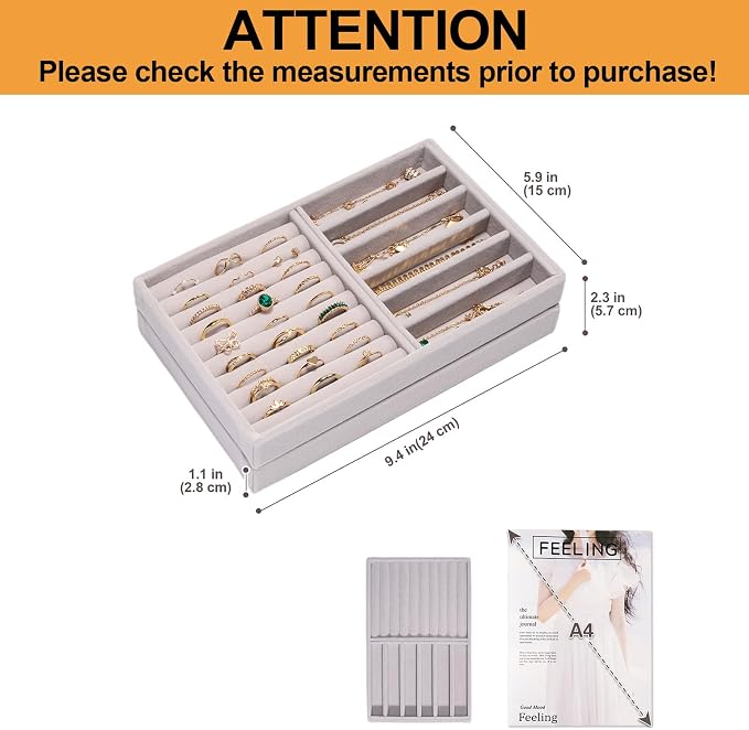 ProCase Stackable Jewelry Organizer Trays - Image 2