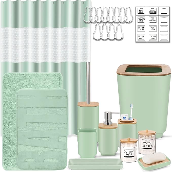 Bathroom Accessories Set, 24 Pieces Bathroom Accessory Set by IMAVO