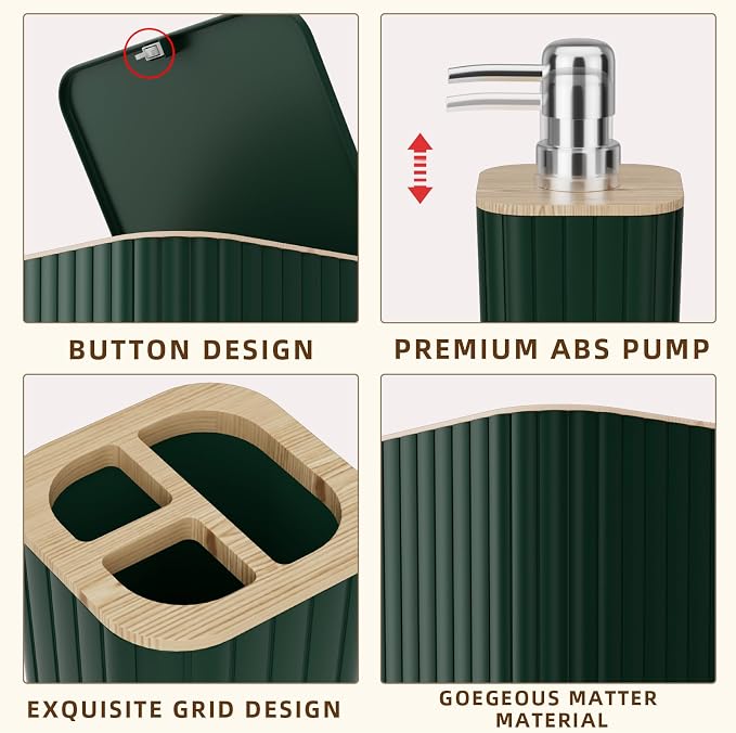 Bathroom Set - Elegant Green Bathroom Set, Bathroom Sets - Image 6