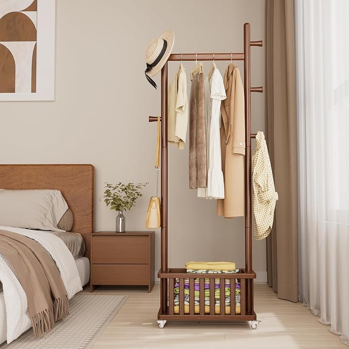 Solid Wood Coat Rack Clothes Rack, Coat Rack Freestanding - Image 8