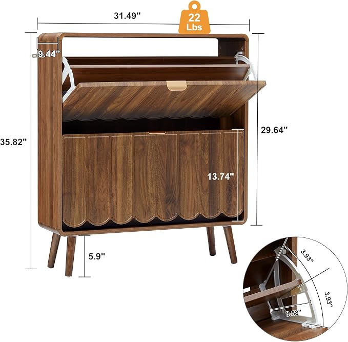 ORRD Shoe Storage Cabinet for Entryway - Image 2