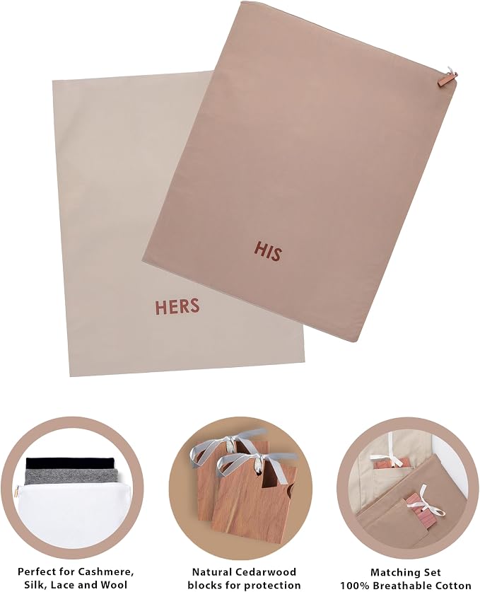 Delicates, Cashmere Wool Sweater Storage Bag Pouch Set - Image 4
