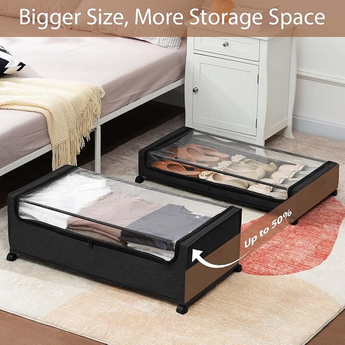Under Bed Storage with Wheels, Under The Bed Storage Drawers On Wheels - Image 7
