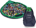 Lay-n-Go 2-in-1 Small Portable Drawstring Toys Storage Organizer and Play Mat by Lay-n-Go
