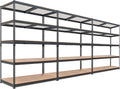 HOMEDANT 5 Tier Storage Shelves Adjustable Laminated Boltless Garage Metal by TheBestOrganizingSolution