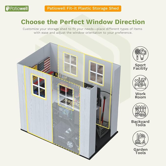 Patiowell 4x8 FT Outdoor Storage Shed - Image 5