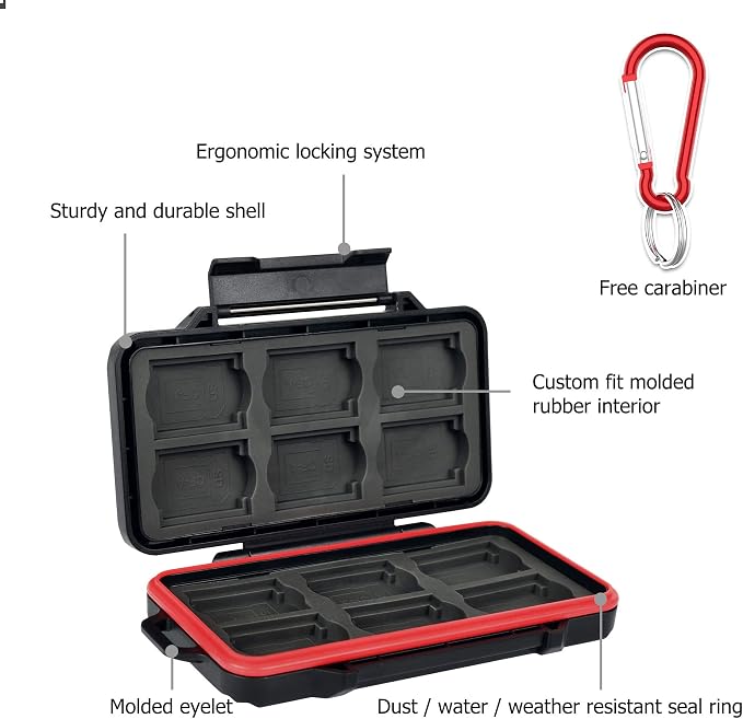 PROfezzion 24 Slots SD Card Holder, Water-Resistant & Anti Shock Designed - Image 3
