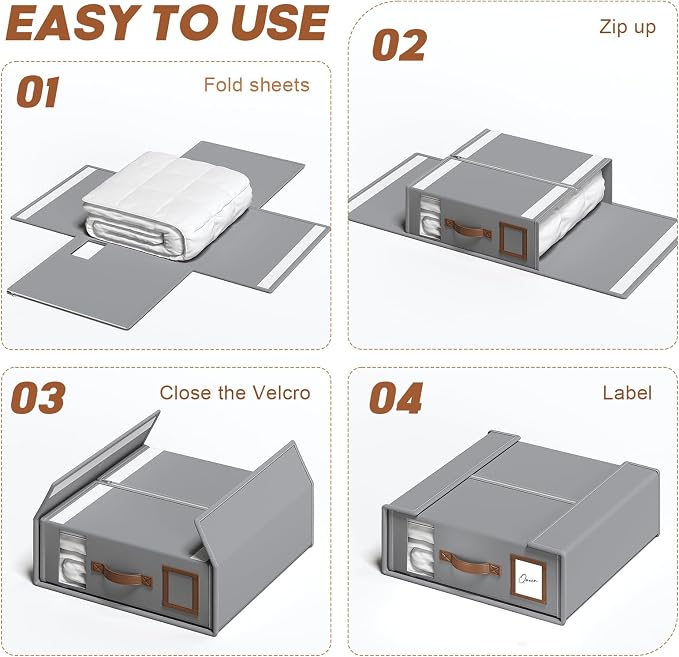8 Pack Bed Sheet Organizers And Storage - Image 7