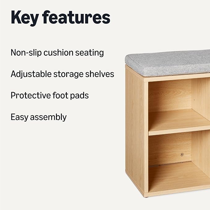 Amazon Basics Shoe Storage Bench - Image 3