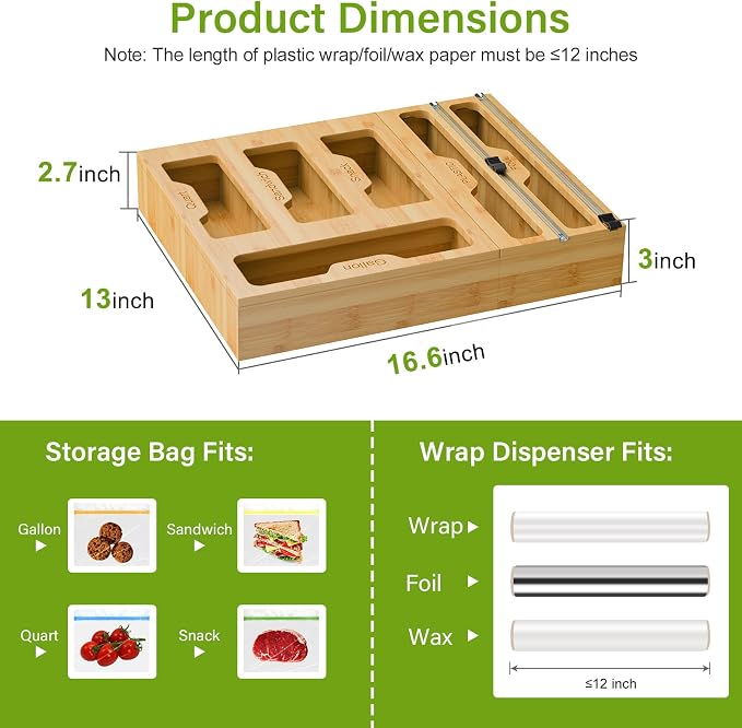 Bamboo Bag Storage Organizer - Image 3