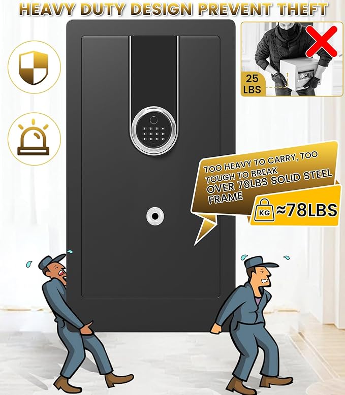 8.1 Cuft Heavy Duty Biometric Safe Box - Image 7