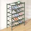 Smiry Bamboo Shoe Rack for Closet, 6 Tier Wooden Stackable Shoe Organizer by Smiry