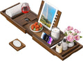 Wooden Bathtub Tray for Luxury Bathroom, Expandable Premium Teak Bath Tray by KiasthomeBathroomAccessories