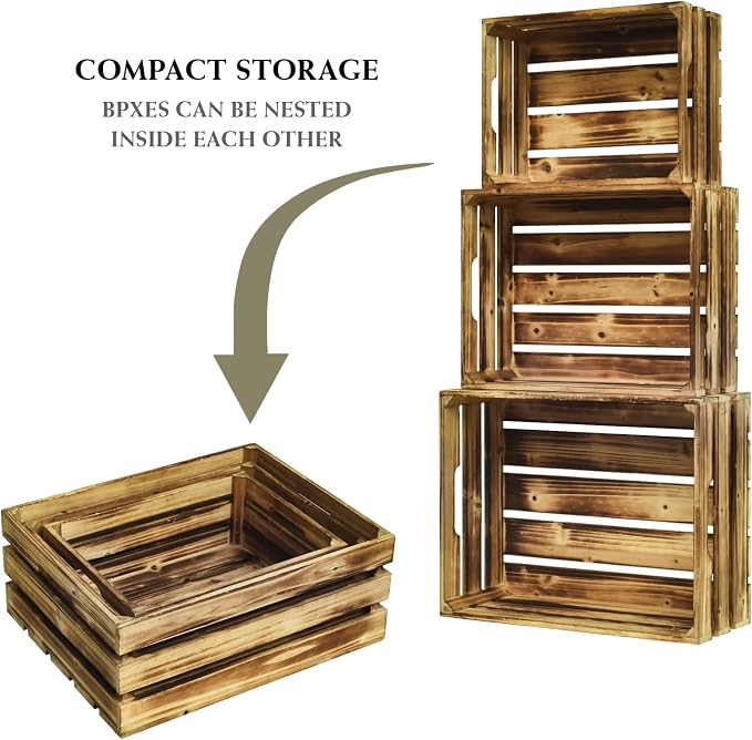 Wooden Crates Set of 3 - Image 5